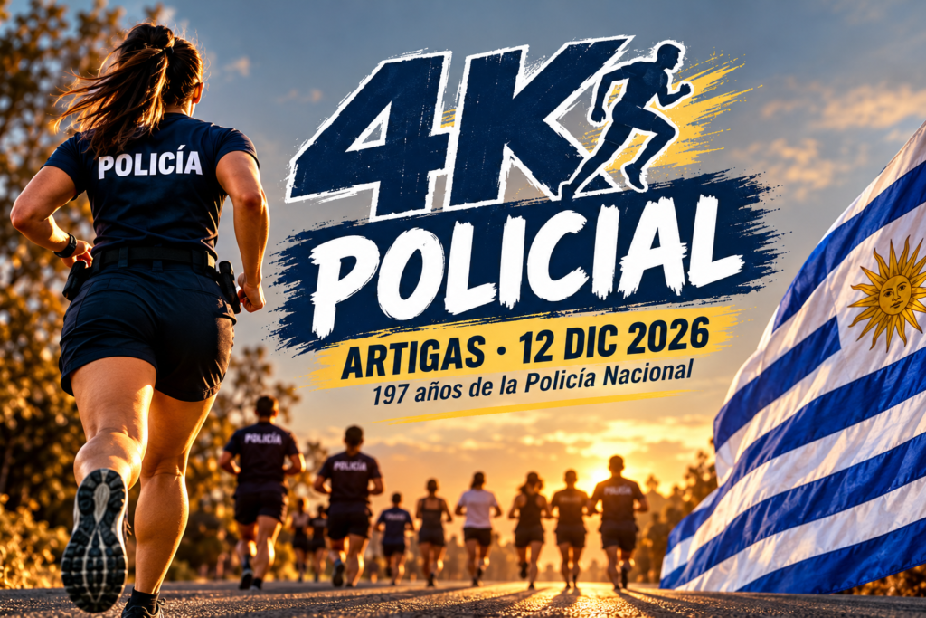 4K Policial en Artigas — 197 años de la Policía Nacional